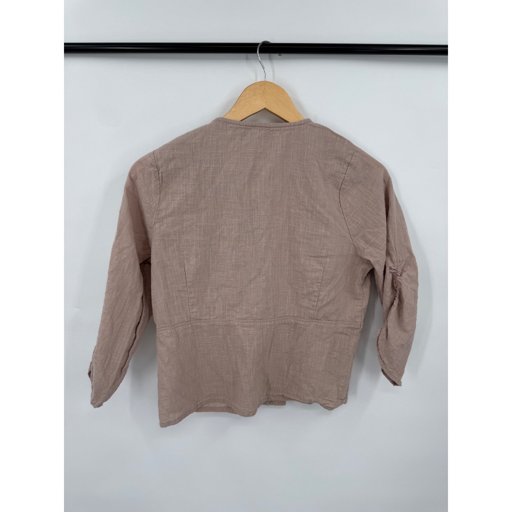 ABLE Women Mauve Cotton Gauze Button Front V-Neck 3/4 Sleeve Top Size S - Picture 9 of 9